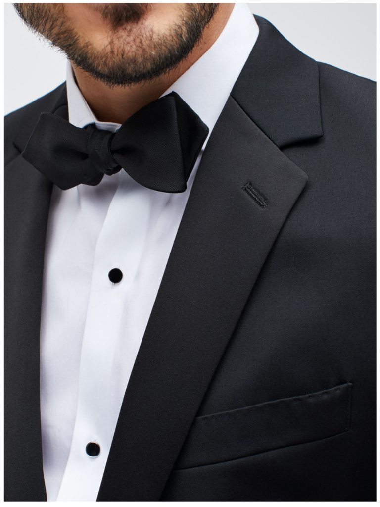 Porto Filo Men’s 2-Piece slim fit 2 button black tuxedo – Portofilo Suits