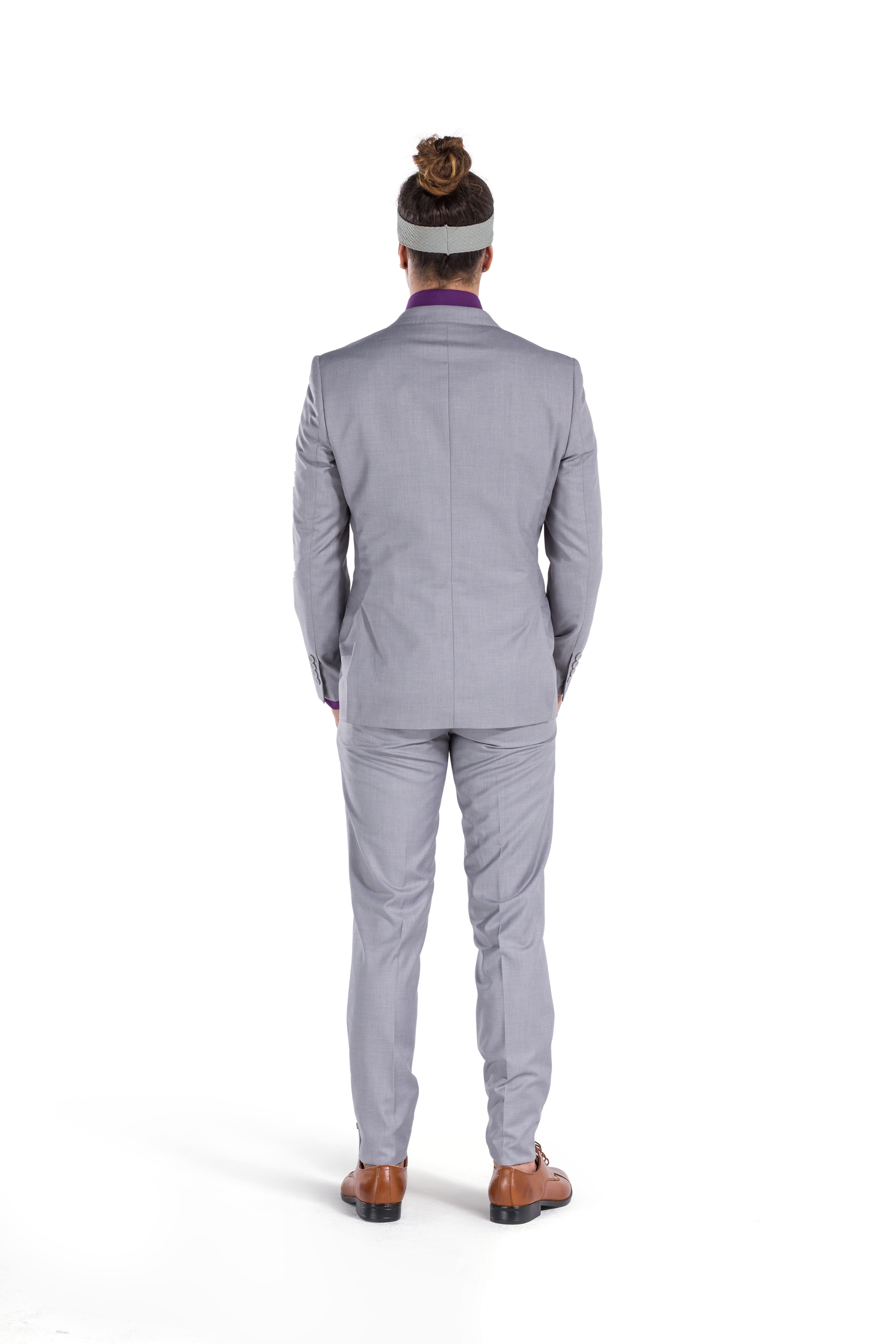 Porto Filo Men’s Silver Gray Slim Fit Suit – Portofilo Suit