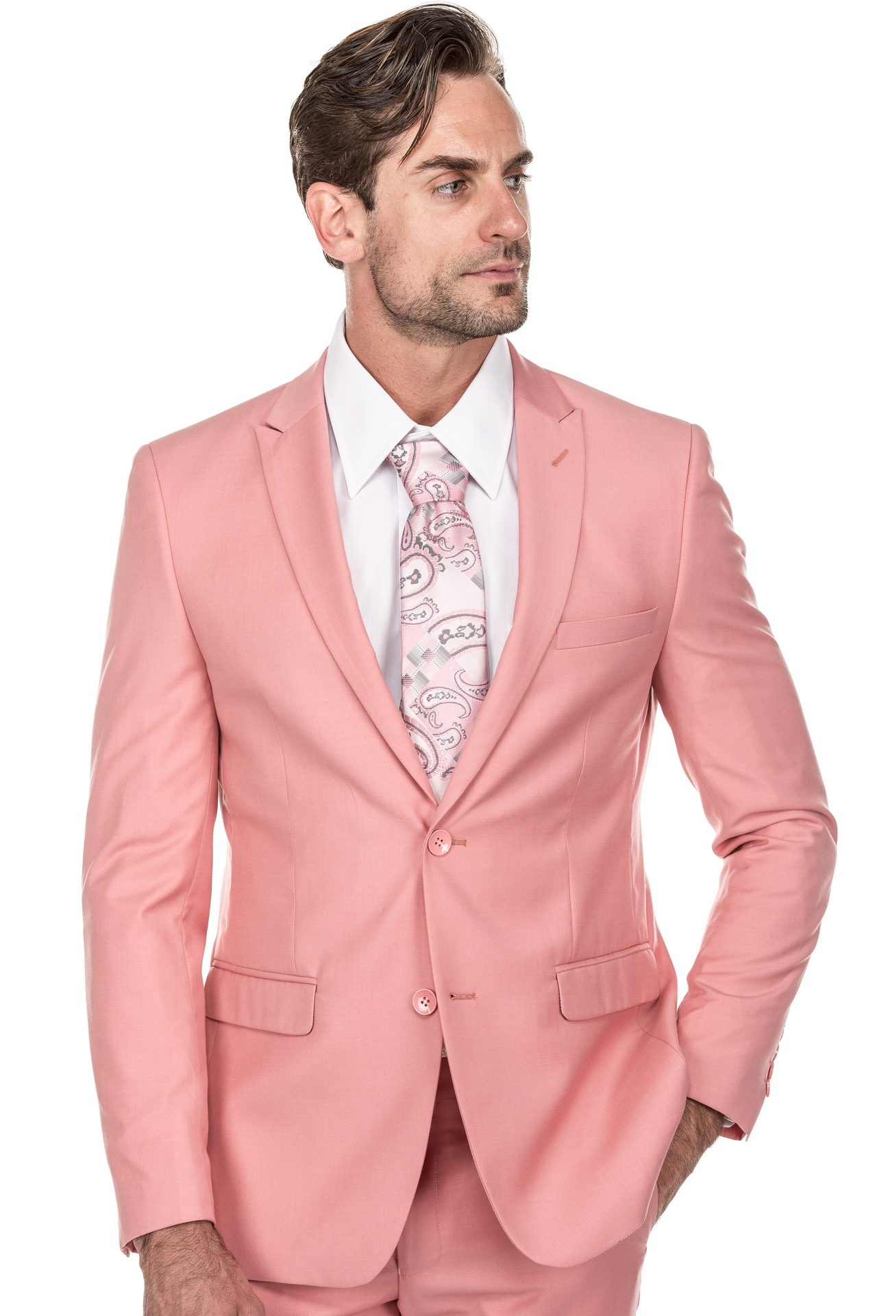 Porto Filo 2-piece Pink color Men’s Slim Fit Suit – Portofilo Suits
