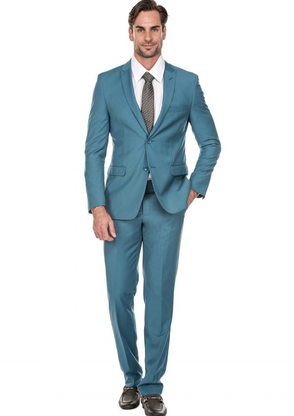Porto Filo Men’s 2Pcs Teal Color Color Suit – Portofilo Suit