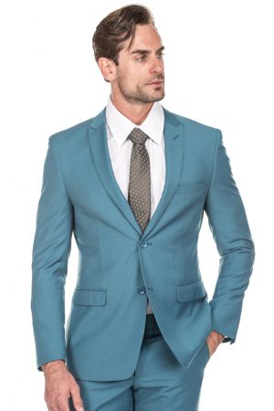 Porto Filo 2-piece Men’s Slim Fit Suit in Teal – Portofilo Suits
