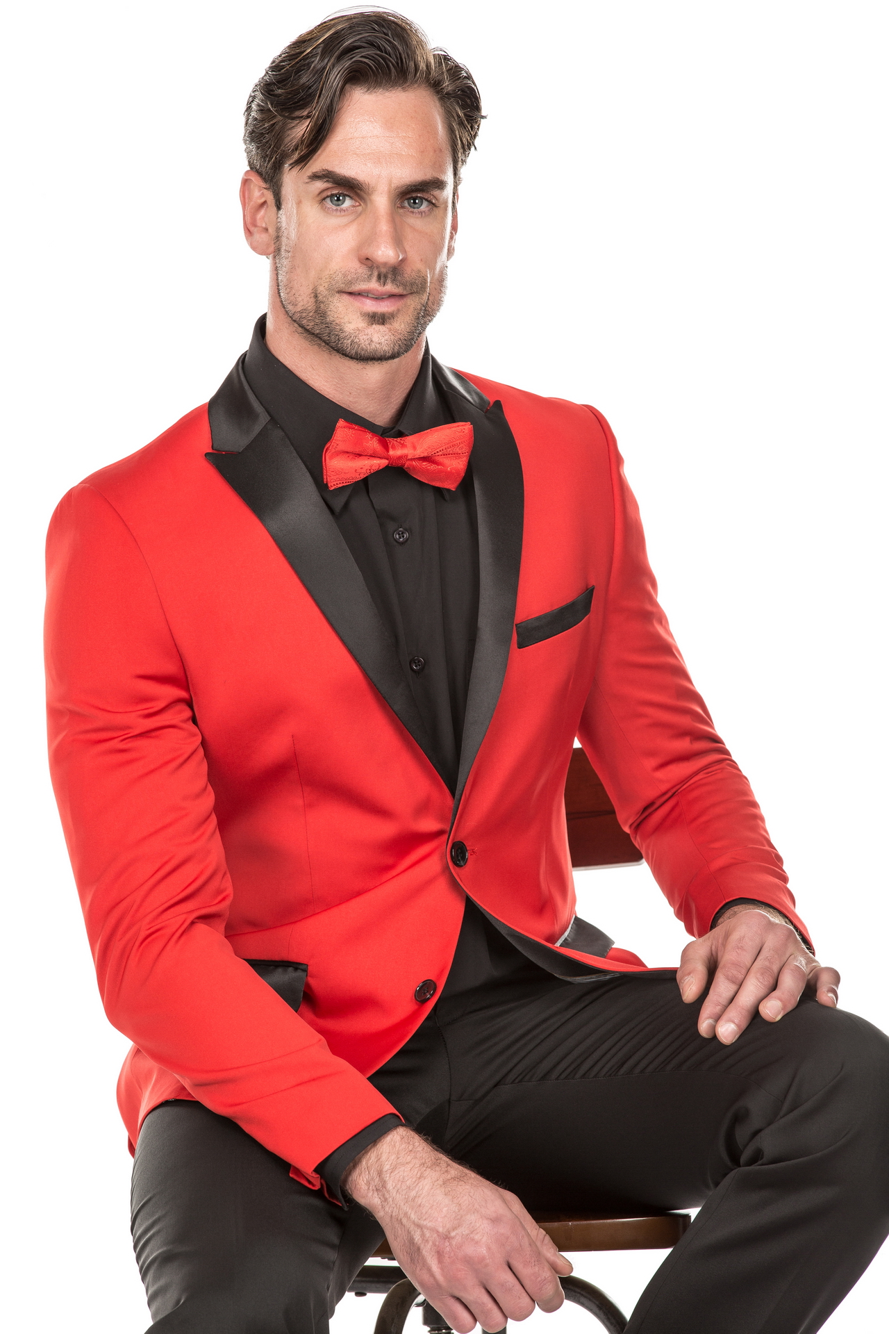 Tuxedo Velvet 3 Piece Suit Red Wedding Suit Velvet Suit Bespoke Sainly–  SAINLY