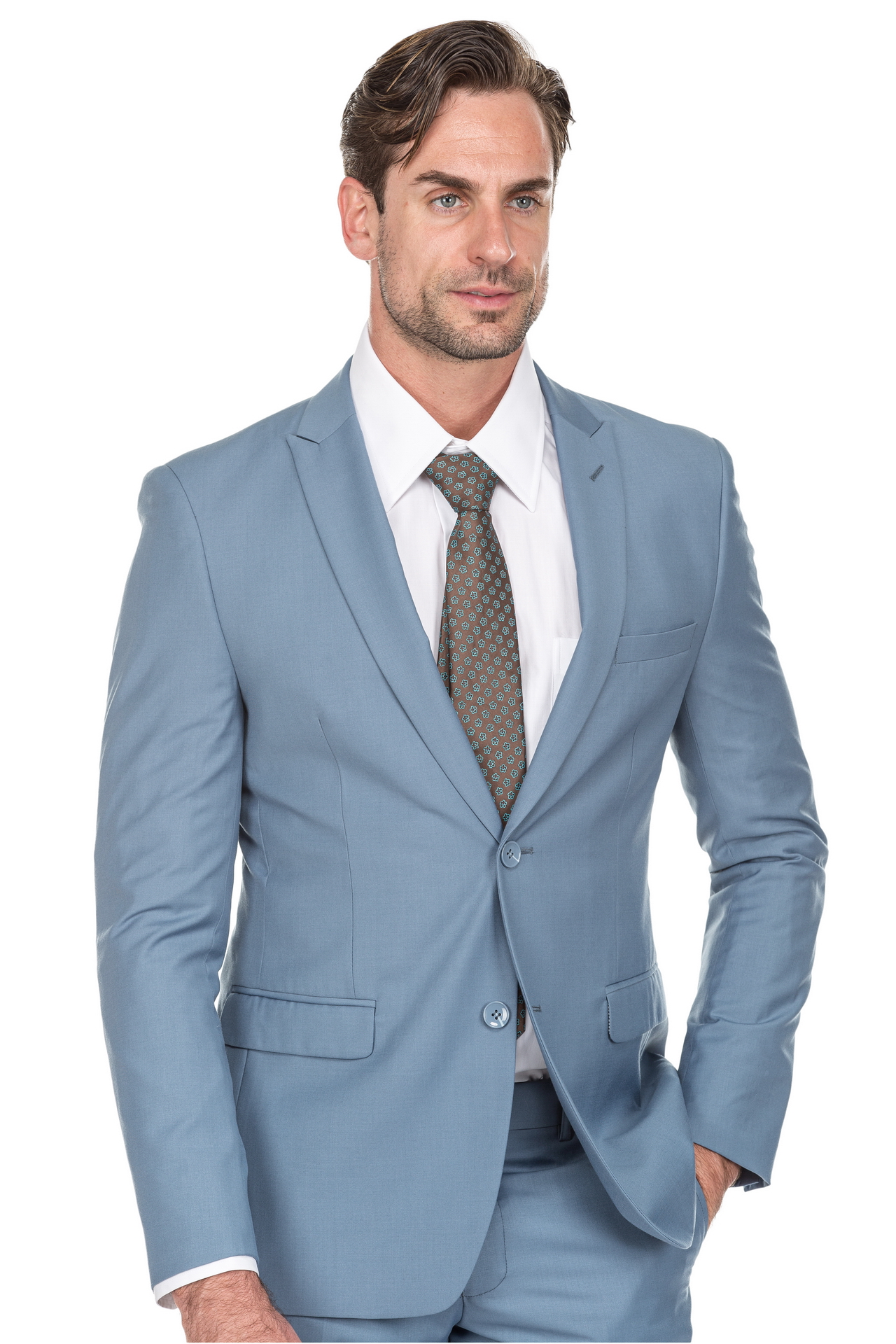 indvirkning Udpakning tin Porto Filo 2-piece set light blue Men's Slim Fit Suit – Portofilo Suits