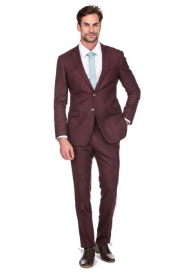 Porto Filo 2-piece Burgundy Men’s Slim Fit Suit – Portofilo Suits