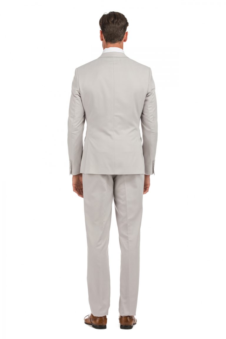 Porto Filo 2-piece Ice Gray Men’s Slim Fit Suit (jacket+pant ...